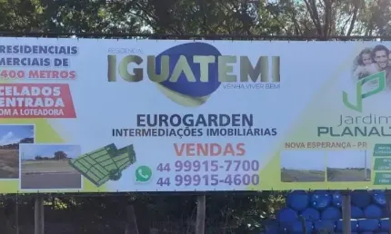Terrenos parcelados sem entrada direto com a loteadora  a partir de r$. 115.000,00-residencial iguatemi-iguatemi-pr