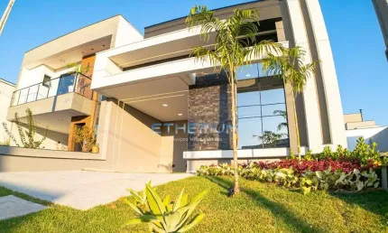 Casa terrea no condominio gran reserve com 3 suites, a venda em indaiatuba sp