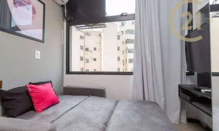 Apartamento studio mobiliado e com serviços, com 1 dormitório, 10 m² - venda por r$ 320.000 ou aluguel por r$ 3.107/mês - higienópolis - são paulo/sp