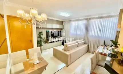 Apartamento de 2 quartos sendo 1 suíte e 2 vagas de garagem localizado no bairro cabral, mg