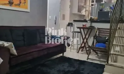 Cobertura à venda de dois quartos e duas vagas paralelas, localizado no bairro cabral em contagem,