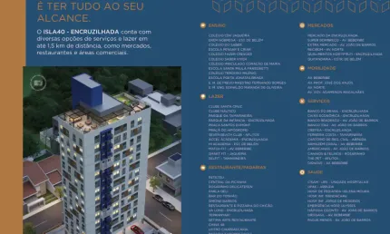ISLA 40 - Modernidade e Technologia - Apartamento 1 quarto - 21m² - bem localizado na Encruzilhada ,