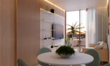 Viva ou Invista  2 Quartos na Praia dos Carneiros com Piscina, Concierge e Jardim Privativo