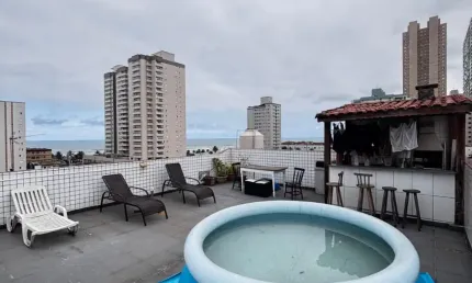 Linda Cobertura localizada Pertinho da praia com 3 Dormitorios 1 Suite Localizada no bairro Mirim Praia Grande