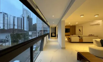 Apartamento de alto padrão em santos com 400 m² de área útil e 4 suítes