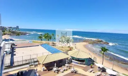 Apartamento 2 quartos com suíte 60m²-  à venda no ondina apart hotel em salvador -acesso exclusivo para praia privativa!
