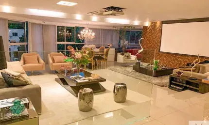 Imperdível apartamento de luxo no Horto Florestal, Salvador-BA: 4 quartos, 4 suítes, 3 salas, 6 banheiros, 3 vagas de garagem.
