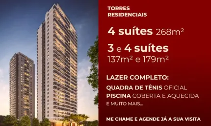 Lançamento na Mooca com Studios e Apartamentos de 1 a 4 Suítes