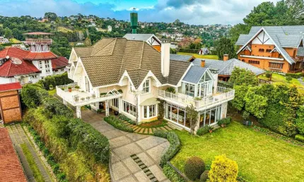 Casa em condomínio fechado com 6 quartos à venda na pedro paulo, 777, jardim véu da noiva, campos do jordão por r$ 5.500.000
