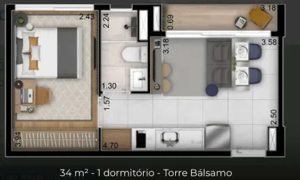 Apartamento com 1 dormitório à venda, 34 m² por r$ 429.000,00 - vila da saúde - são paulo/sp
