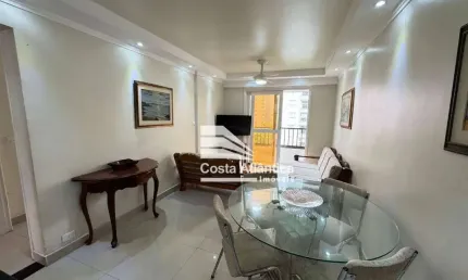 Apartamento com 3 dormitórios sendo 1 dependencia de empregada à venda, 80 m² por r$ 640.000 - centro - guarujá/sp