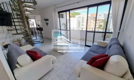 Cobertura com 4 dormitórios à venda, 300 m² por r$ 1.200.000,00 - pitangueiras - guarujá/sp