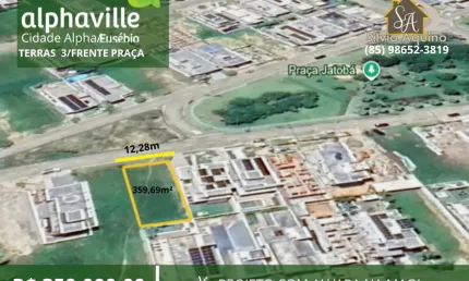 Lote frente praça na cidade alpha com alvara na mao - condominio terras 3! exclusivo!