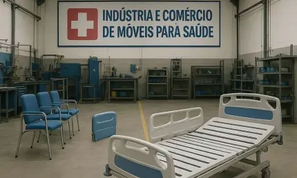 Indústria e varejo integrado de móveis para saúde à venda