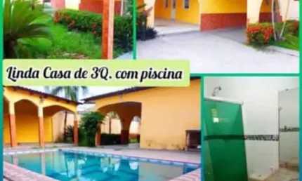 Linda casa com piscina no conjunto canaranas, bairro cidade nova; localização privilegiada, próximo de comércio etc.