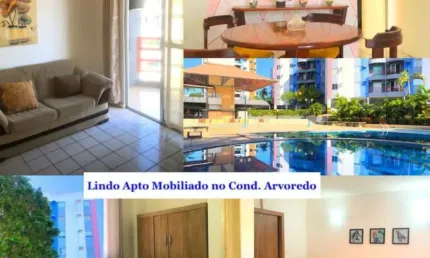 Lindo apto mobiliado no condomínio arvoredo - parque 10, localização privilegiada, próximo dos edifícios miami, próximo do db do parque 10.