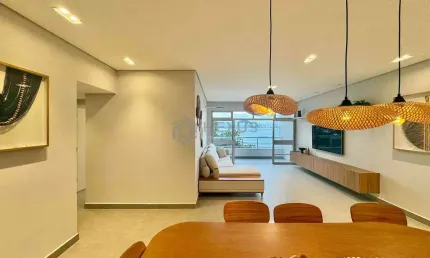 Apartamento com varanda na frente mar da praia das astúrias de 3 quartos (1 suíte), 1 vagas guarujá