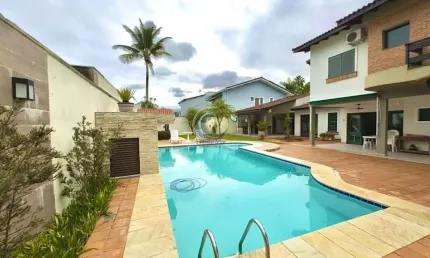 Casa em condomínio para venda em guarujá, praia do pernambuco, 4 dormitórios, 3 suítes, 4 banheiros, 6 vagas