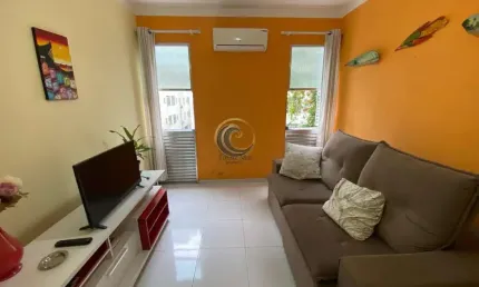 Apartamento para locação em guarujá, praia das astúrias, 1 dormitório, 2 banheiros, 1 vaga