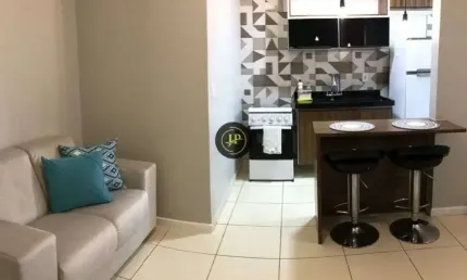 Apartamento/studio totalmente mobiliado com vaga e lazer completo em jardim camburi