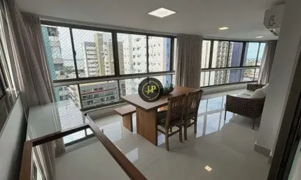 Apartamento totalmente mobiliado 04 quartos/02 suítes, lazer completo e 03 vagas de garagem em santa