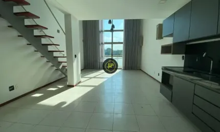 Apartamento studio com pé direito duplo alto padrão com 02 vagas em santa lucia