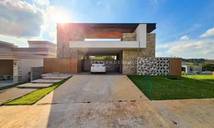 Alphaville jundiaí 1 - casa moderna com vista premium e 3 suítes no alphaville jundiaí 1