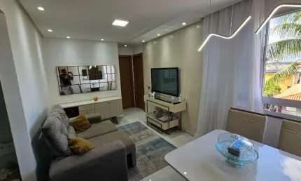 Apartamento 2/4 com armários em condomínio fechado com portaria 24hs