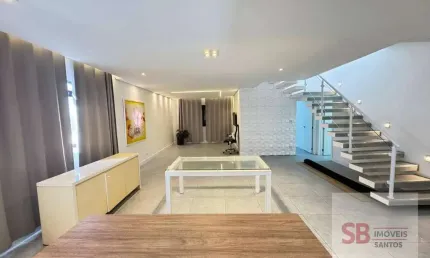 Cobertura com 5 dormitórios à venda, 280 m² por r$ 1.250.000,00 - ponta da praia - santos/sp