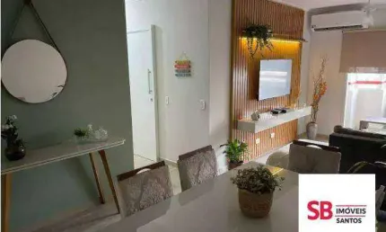 Apartamento com 2 dormitórios à venda, 70 m² por r$ 480.000,00 - encruzilhada - santos/sp