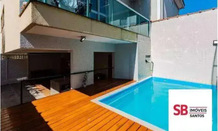 Apartamento com 2 dormitórios à venda, 110 m² - estuário - santos/sp
