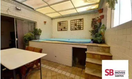 Casa com 4 dormitórios à venda, 272 m²  - embaré - santos/sp