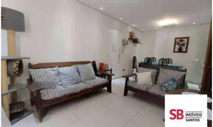 Apartamento com 2 dormitórios à venda, 94 m² - ponta da praia - santos/sp