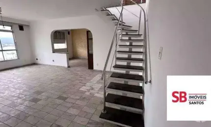 Cobertura com 2 dormitórios à venda, 215 m² - ponta da praia - santos/sp