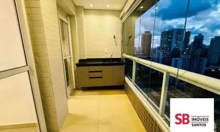 Apartamento com 1 dormitório à venda, 60 m² por r$ 720.000,00 - boqueirão - santos/sp