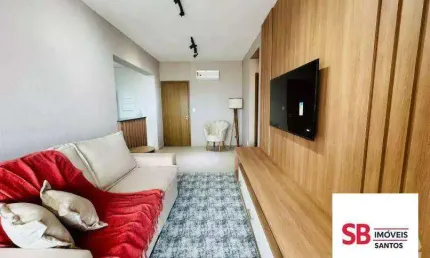 Apartamento com 1 dormitório à venda, 60 m² por r$ 850.000 - boqueirão - santos/sp