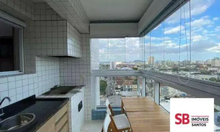 Apartamento com 1 dormitório à venda, 56 m² por r$ 650.000,00 - boqueirão - santos/sp