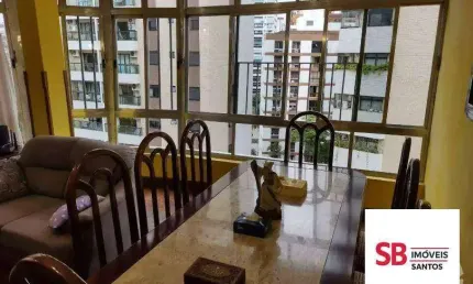 Apartamento com 3 dormitórios à venda, 136 m² por r$ 640.000 - boqueirão - santos/sp