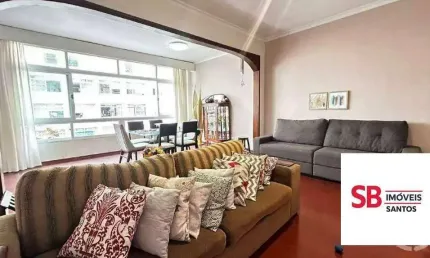 Apartamento com 3 dormitórios à venda, 177 m² por r$ 965.000 - boqueirão - santos/sp