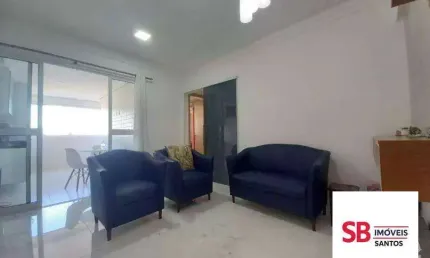 Apartamento com 1 dormitório à venda, 68 m² por r$ 950.000 - boqueirão - santos/sp