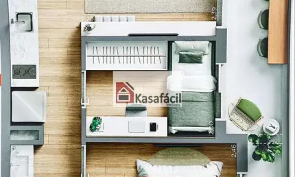 Ryt paulista - planta de 43 m² com 2 dormitórios e vaga!