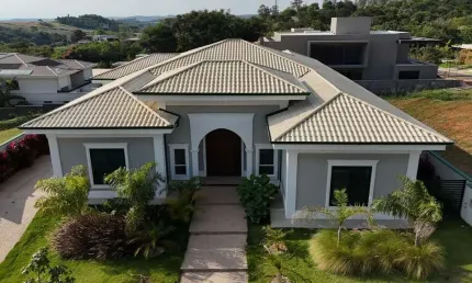 Magnífica casa em estilo neo colonial no condomínio pedra alta, campinas