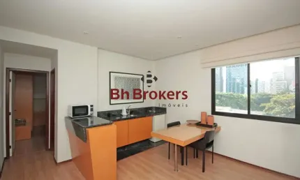 Flat mobiliado com 1 quarto para locação na savassi.