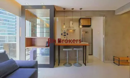 Apartamento mobiliado com 2 quartos no vila da serra.