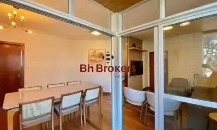 Apartamento mobiliado com 4 quartos para locação na savassi.