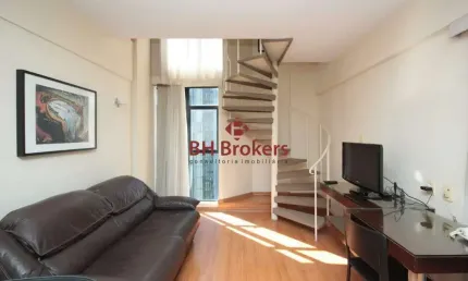 Apartamento mobiliado 1 quarto duplex no bairro savassi!