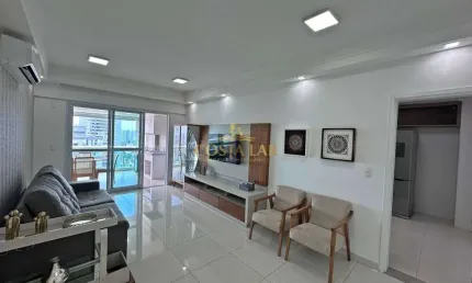 Apartamento alto padrão com 3 suítes, 2 vagas - aparecida em santos - locação!