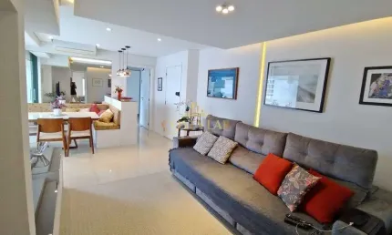 Apartamento com 3 quartos, 2 suítes e 2 vagas no forte - praia grande