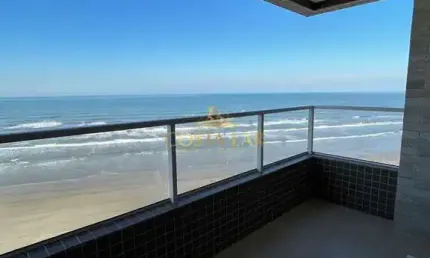 Apartamento à venda frente mar 2 quartos 70,66m2 jardim real, praia grande -sp