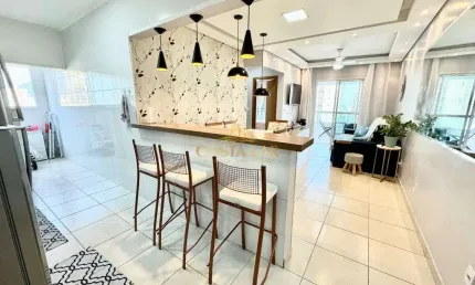 Apartamento bem localizado, 2 quartos na guilhermina - praia grande - r$ 480.000